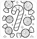 Christmas Candy Coloring Pages