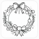 Christmas Wreath Coloring Pages