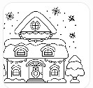 Christmas House Coloring Pages