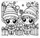 Christmas Gnomes Coloring Pages