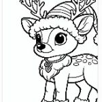 Cute Reindeer Coloring Pages