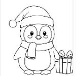 Cute Christmas Animals Coloring Pages