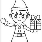 Chrisrmas Elf Coloring Pages