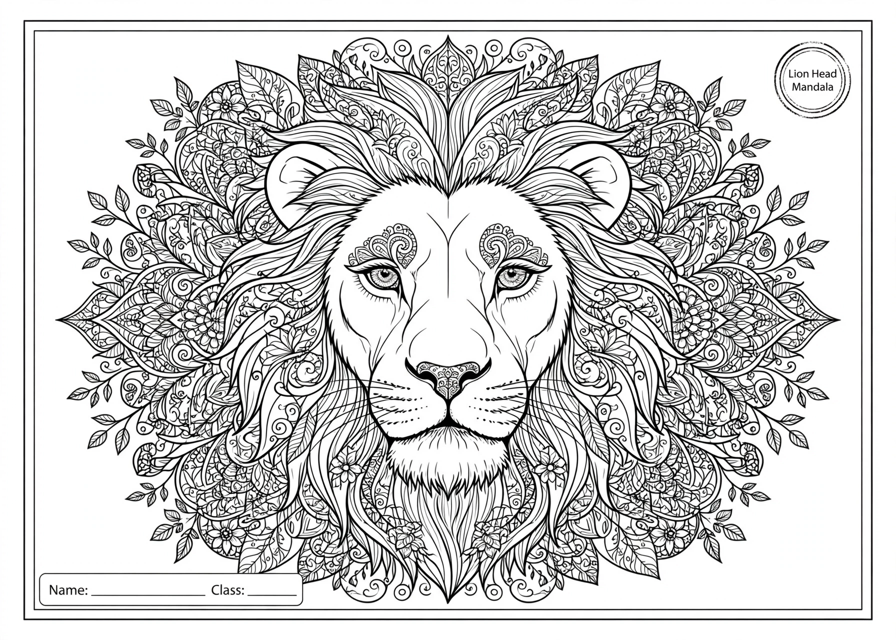 Majestic Lion Mandala