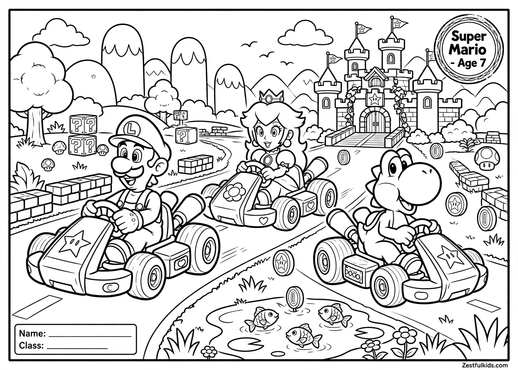 Super mario coloring pages - 7 Age